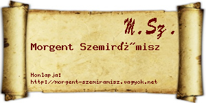 Morgent Szemirámisz névjegykártya